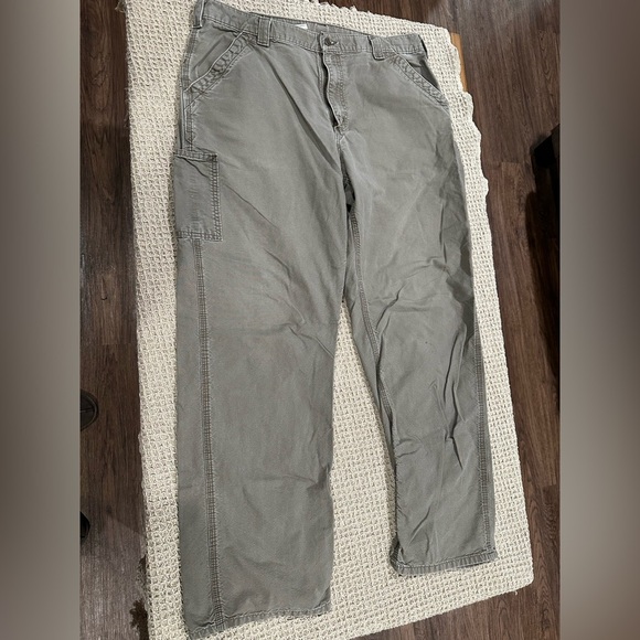 Carhartt Gray Cargo Pants Durable Cotton Blend - Picture 4 of 10